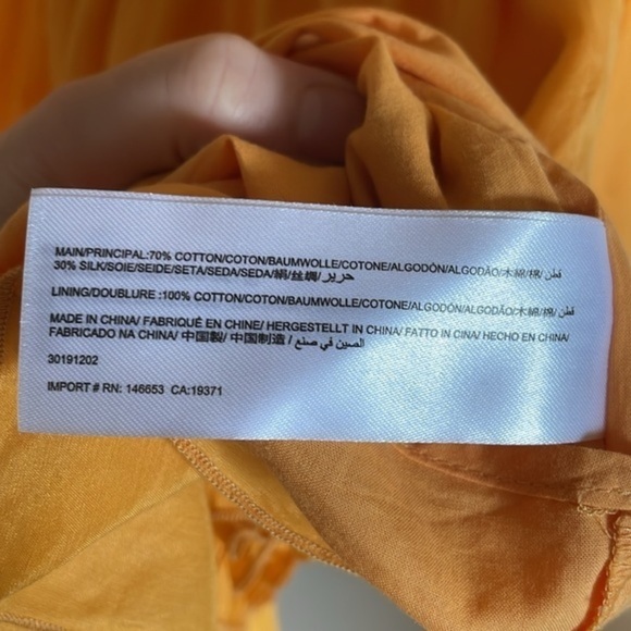 Keepsake The Label Long Sleeve Coquette Mini Dress Women’s Size 4‎ Silk Yellow - Picture 8 of 9